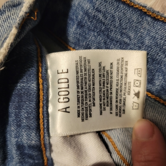 Agolde women's destressed high rise skinny jeans - Picture 11 of 12